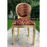Casa Padrino Luxus Barock Esszimmer Stuhl Leopard / Gold - Barock Möbel