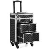 Hansiro Kosmetikkoffer, Schwarz, Holzwerkstoff, 57x27x34 cm, Badaccessoires, Waschplatzzubehör, Kosmetikdosen