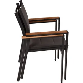 Garden Pleasure Stapelstuhl Davina 58 x 57 x 86 cm braun/grau 2 St.