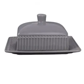 GREENGATE Butterdose ALICE STONE GREY Grau Medium 17x14 cm