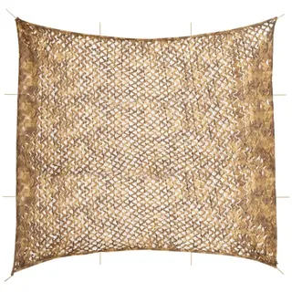 vidaXL Tarnnetz mit Aufbewahrungstasche 614x581 cm Sandfarbe