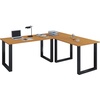 Schreibtisch, Computertisch Arbeitstisch Büromöbel Eckschreibtisch Lona Tiefe 50 U Alu Schwarz