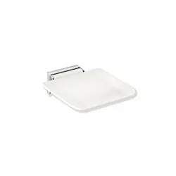Hewi System 900 Klappsitz 900.51.2004098 Sitzfläche signalweiß, Wandkonsole Edelstahl verchromt