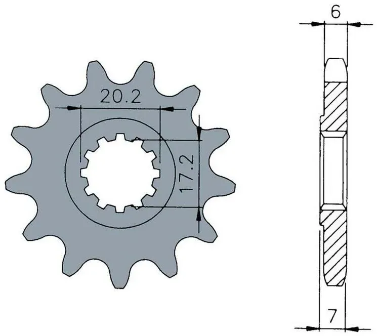 TECNIUM Standaard stalen tandwiel 1120 - 420