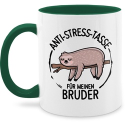Shirtracer Tasse Anti-Stress-Tasse für meinen Bruder, Keramik, Bruder grün