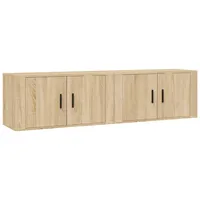 VidaXL TV-Wandschränke 2 Stk. Sonoma-Eiche 80x34,5x40 cm