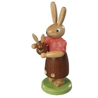 Müller Kleinkunst GmbH Seiffen Osterhase Hasenmutter mit Kind