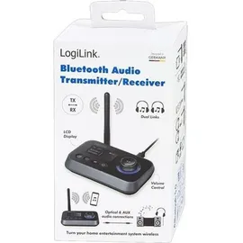 Logilink BT0062 Bluetooth 5.0 Audiosender Empfänger Transmitter Receiver) um Nicht-bluetoohfähige Geräte mit Bluetooth Version: 10m