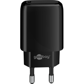 goobay Wentronic USB-C PD (Power Delivery) Schnellladegerät (20W) schwarz (53864)