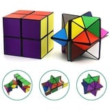 Euclidean Cube Sternenwürfel Zauberwürfel-Set, Verwandlungswürfel Magische Puzzle-Würfel für Kinder und Erwachsene (Mehrfarbig)