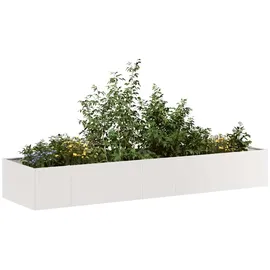 vidaXL Pflanzkübel 200 x 40 x 80 cm Edelstahl