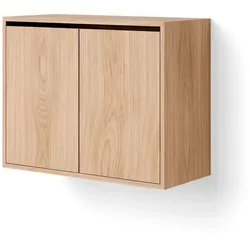 New Works - Hängeschrank mit Türen, hoch, Eiche natur