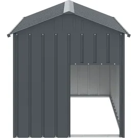 vidaXL Hundehütte mit Dach Anthrazit 117x153x123cm Verzinkter Stahl