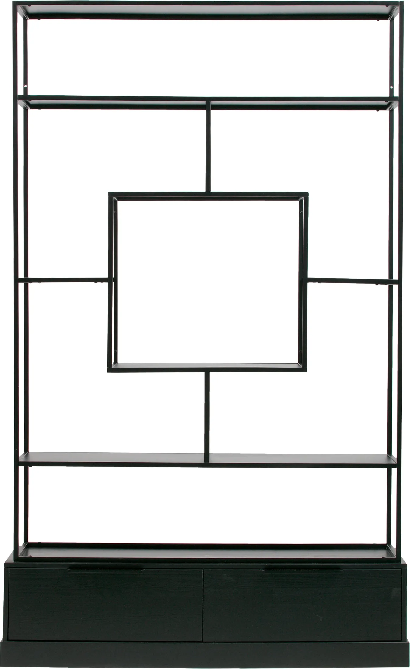 Vitrine WOOOD "Fons" Schränke schwarz H 204 cm B 120 T 35