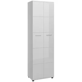 Lomadox Malabo-129 Garderobenschrank 59x197x37 cm Weiß