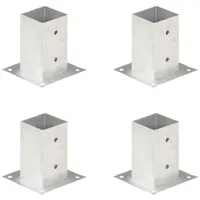 vidaXL Pfostenanker 4 Stk. 81 mm Silber