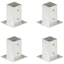 vidaXL Pfostenanker 4 Stk. 81 mm Silber