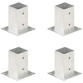 vidaXL Pfostenanker 4 Stk. 81 mm Silber