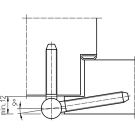 Simonswerk Einbohrband BAKA C 1-15 WF 3-tlg.vern.60kg DIN L/R HLT