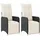 vidaXL Gartensessel mit Kissen 58,5 x 58,5 x 92 cm schwarz 2 St.