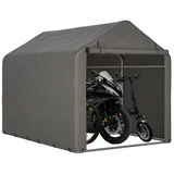 Thanaddo Carport-Geräteraum Partyzelt,Metall Gestell Gartenzelt Pavillon 3x6m/4x6m in weiß 1.57 cm