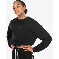 Tanz-Sweatshirt Urban Dance Damen Crop Top - schwarz, schwarz, M