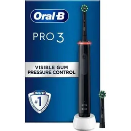 Oral-B Pro 3 3400N schwarz + 2. Handstück schwarz + Aufsatz 2 St.