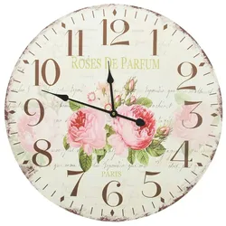 vidaXL Vintage Wanduhr Blumen 60 cm