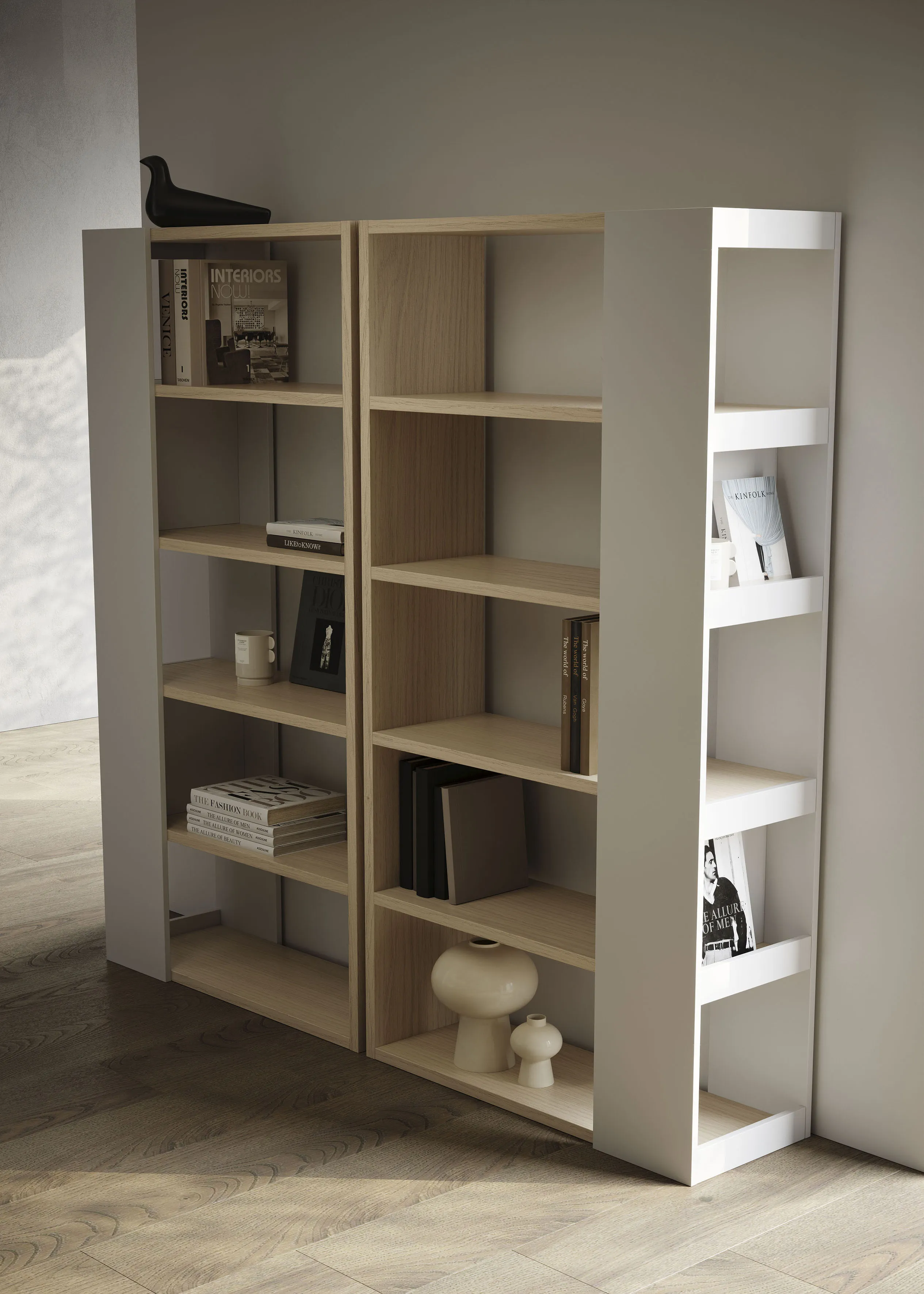 TemaHome Bücherregal »Ella«, B/H 90/188 cm TemaHome eichenfarbig/weiss