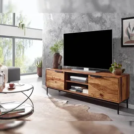 KADIMA DESIGN Lowboard Massivholz 147x51x38 cm TV-Kommode mit zwei Türen, | Gr.: onesize