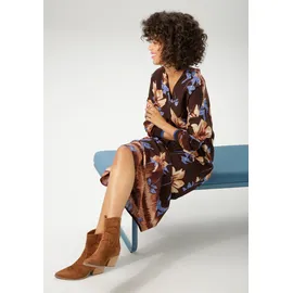 Aniston CASUAL Blusenkleid Blumendruck Beige/Blau/Braun 50