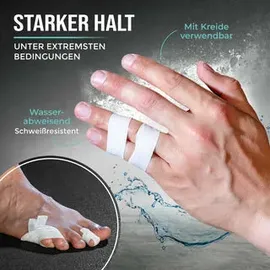 PULLUP & DIP Fingertape extra starkem Kleber, 3 Rollen Klettertape Finger, Torwart Training (Weiß)