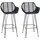 vidaXL Barstuhl 2 pcs 55 x 52 x 92 cm Schwarz