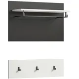 Livetastic Garderobenpaneel 80 x 73 cm Grau/Weiß