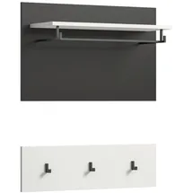 Möbel Kraft Garderobenpaneel 80 x 73 cm Grau/Weiß