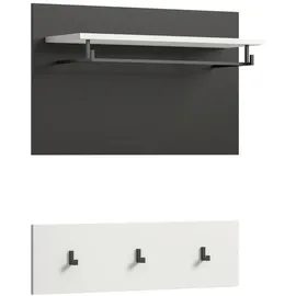 Möbel Kraft Garderobenpaneel 80 x 73 cm Grau/Weiß
