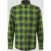 s.Oliver Langarmhemd Regular: Langarmhemd mit Button-down-Kragen grün