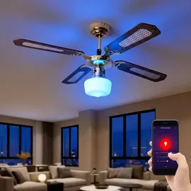 V-Tac Deckenventilator 105 cm Deckenventilator Braun