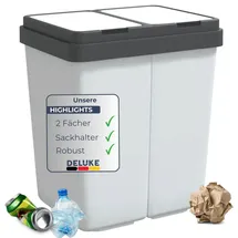 deluke Mülleimer 50 l Weiß