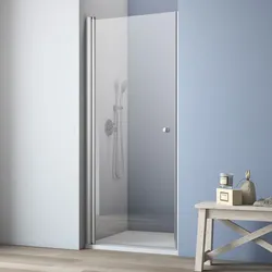 GEO maw flex Drehtür mit Knopfgriff für Nische, 90 cm mit Glasbeschichtung