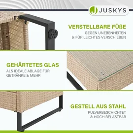 Juskys Polyrattan Lounge Santorini - Creme