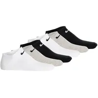 Nike Lightweight No Show Sneakersocken 6er Pack Weiß/Schwarz/Grau 42-46