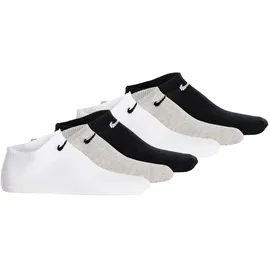 Nike Lightweight No Show Sneakersocken 6er Pack Weiß/Schwarz/Grau 42-46