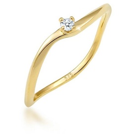 Elli DIAMONDS Verlobung Welle Diamant (0.03 ct.) 375 Gelbgold