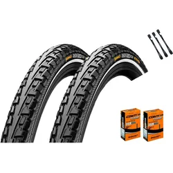 2x Continental Reifen Ride Tour Schwarz Reflex 28x1.60 (42-622)+DV + Reifenheber EINHEITSFARBE No Size