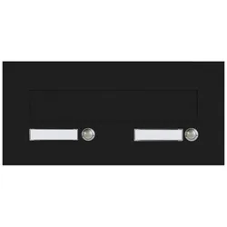 CD-3 Briefkasten Frontplatte mit 2 Tastern in RAL 9005 Schwarz