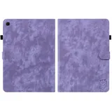 YKTO Flip Tablet Tasche für Samsung Galaxy Tab S5e Klappbarer Ständer mit Kartenschlitz Tablet-Hülle Rutschfestes Tablet-Etui aus Leder Faltbare Flip-Tablet-Tasche aus Leder,Lila