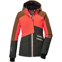 KILLTEC Mädchen Skijacke/Funktionsjacke mit Kapuze und Schneefang KSW 405 GRLS SKI JCKT, dark moss, 164, 42092-000