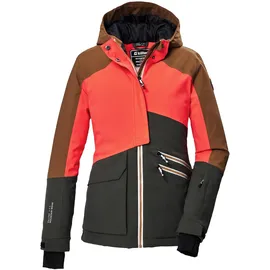 KILLTEC Mädchen Skijacke/Funktionsjacke mit Kapuze und Schneefang KSW 405 GRLS SKI JCKT, dark moss, 164, 42092-000