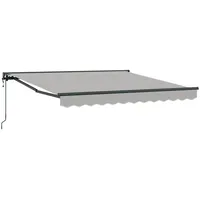 VidaXL Einziehbare Markise Hellgrau 350x250 cm Stoff